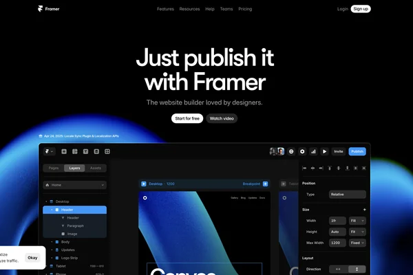 Framer screenshot