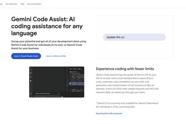Gemini Code Assist screenshot