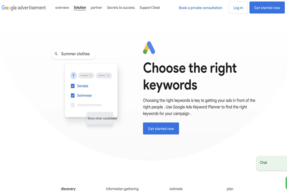 Google Keyword Planner screenshot