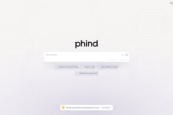 Phind screenshot