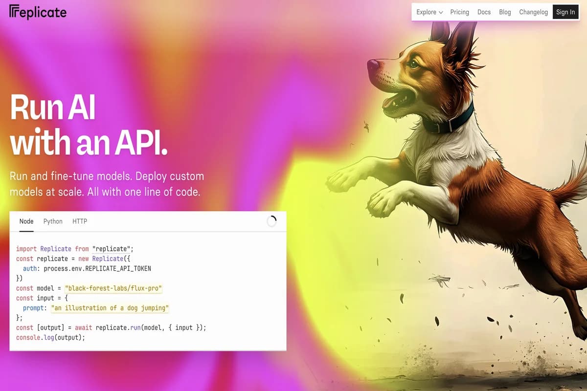 Replicate screenshot